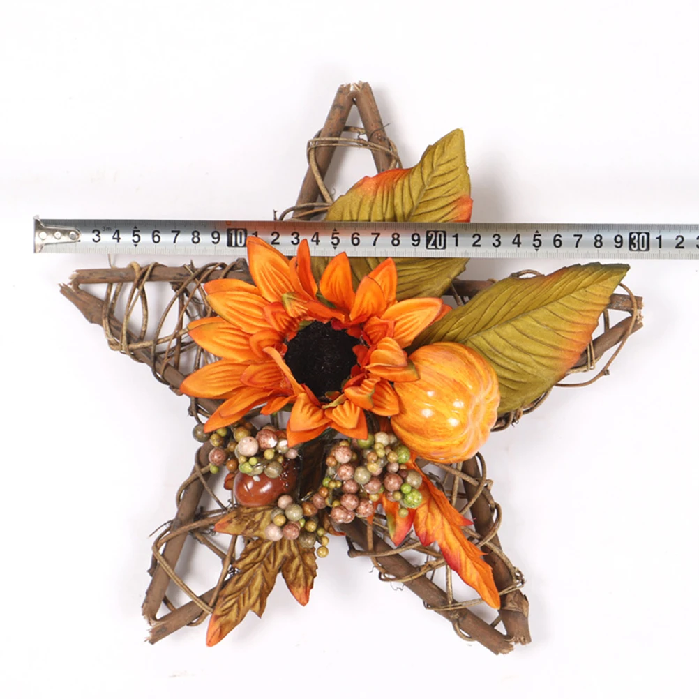 Simulated Sunflower Wall Hanging Rustic Decor Rattan Star Adornment Wicker Peaceful Mood nament Home Halloween Natural Style
Simulated Sunflower Wall Hanging Rustic Decor Rattan Star Adornment Wicker Peaceful Mood nament Home Halloween Natural Style