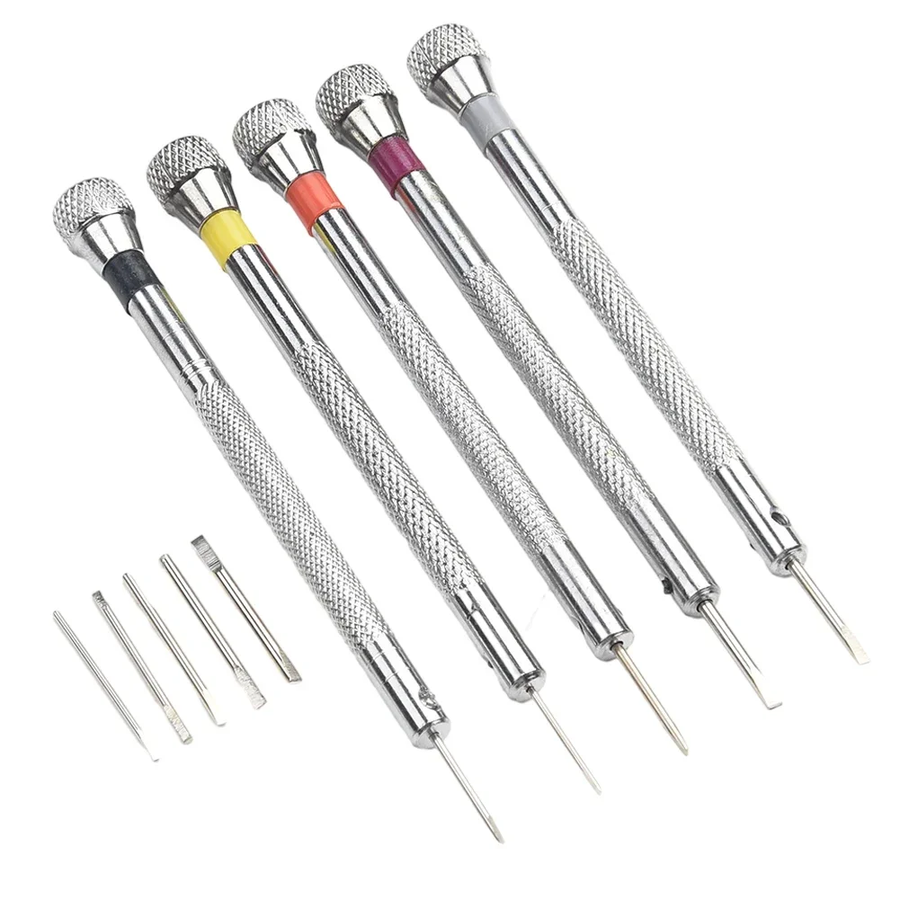 5pcs/set 0.8-1.6mm Steel Screwdriver For Watch Repairing Portable Watch Tools Band Removal With Mini Link Pins Watchmaker Tools
5pcs/set 0.8-1.6mm Steel Screwdriver For Watch Repairing Portable Watch Tools Band Removal With Mini Link Pins Watchmaker Tools