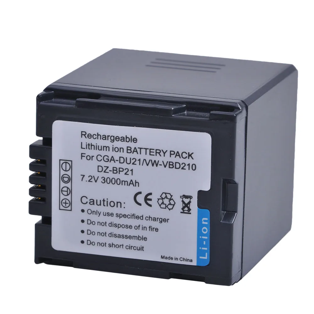 Аккумулятор 3000 мАч CGA-DU21 CGA-DU21A для PANASONIC CGR-DU06 DU07 DU14 NV-GS10 CGA-DU12 GS100K GS17E VW-VBD210 DZ-BP21 NV-GS120K
Аккумулятор 3000 мАч CGA-DU21 CGA-DU21A для PANASONIC CGR-DU06 DU07 DU14 NV-GS10 CGA-DU12 GS100K GS17E VW-VBD210 DZ-BP21 NV-GS120K