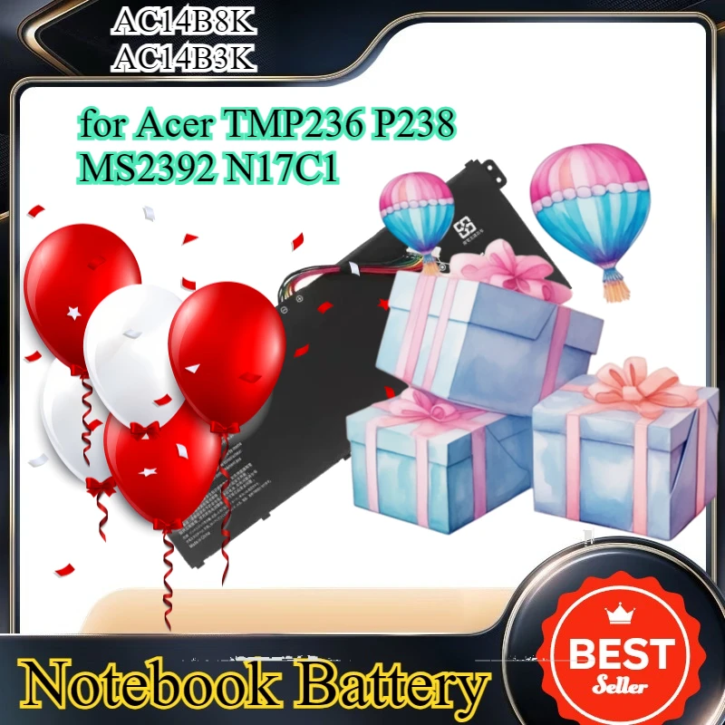 Аккумулятор для ноутбуков Acer TMP236, P238, MS2392, N17C1 (модели AC14B8K, AC14B3K)
Аккумулятор для ноутбуков Acer TMP236, P238, MS2392, N17C1 (модели AC14B8K, AC14B3K)