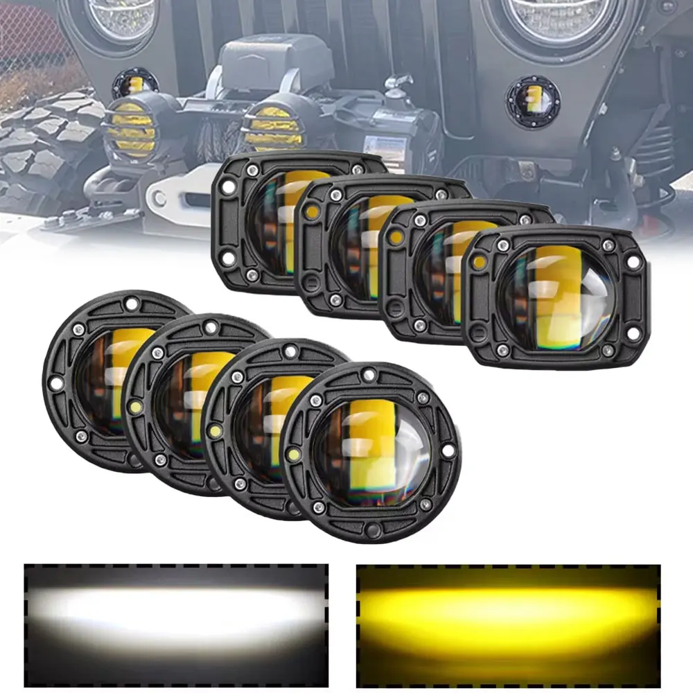 3 Inch 8D Led Work Light Flush Mount Lens 6000K White 3500K Yellow Fog Light For Off Road Truck SUV ATV Motorcycle 12-24V
3 Inch 8D Led Work Light Flush Mount Lens 6000K White 3500K Yellow Fog Light For Off Road Truck SUV ATV Motorcycle 12-24V