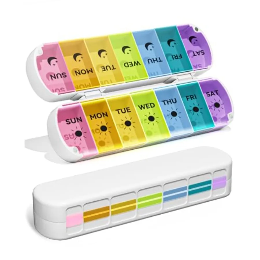 Foldable Weekly Pill Organizer 2 Times a Day - Moisture-Proof 7 Day Pill AM PM, Portable Travel Medicine Organizer wit Re Li ta
Foldable Weekly Pill Organizer 2 Times a Day - Moisture-Proof 7 Day Pill AM PM, Portable Travel Medicine Organizer wit Re Li ta