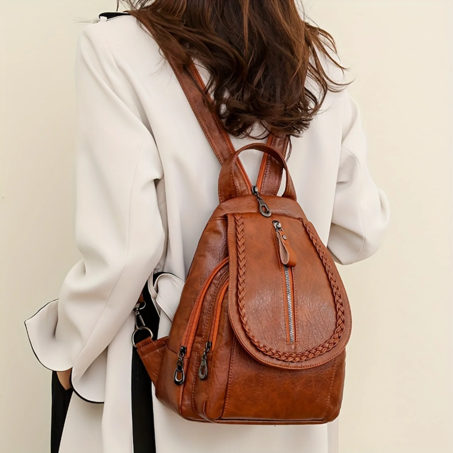 Retro PU Leather Sling Bag, Multifunctional Flap Backpack, Small Chest Bag For Outdoor Sports Travel
Retro PU Leather Sling Bag, Multifunctional Flap Backpack, Small Chest Bag For Outdoor Sports Travel