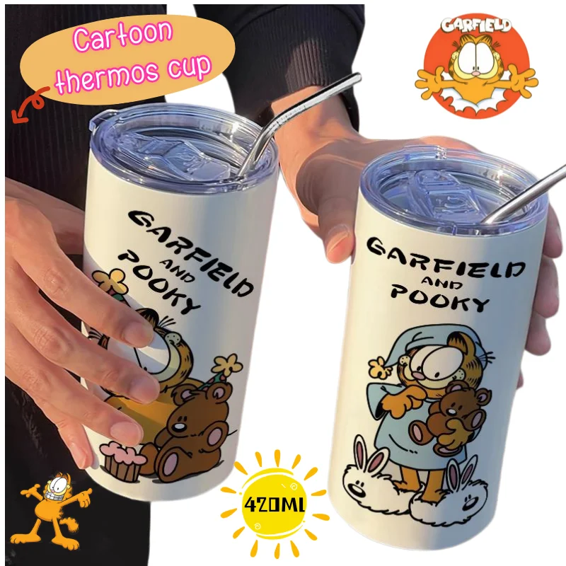 New Garfield Pooky mug large capacity stainless steel with straw handy cup high color value cartoon lovers portable coffee cup
New Garfield Pooky mug large capacity stainless steel with straw handy cup high color value cartoon lovers portable coffee cup