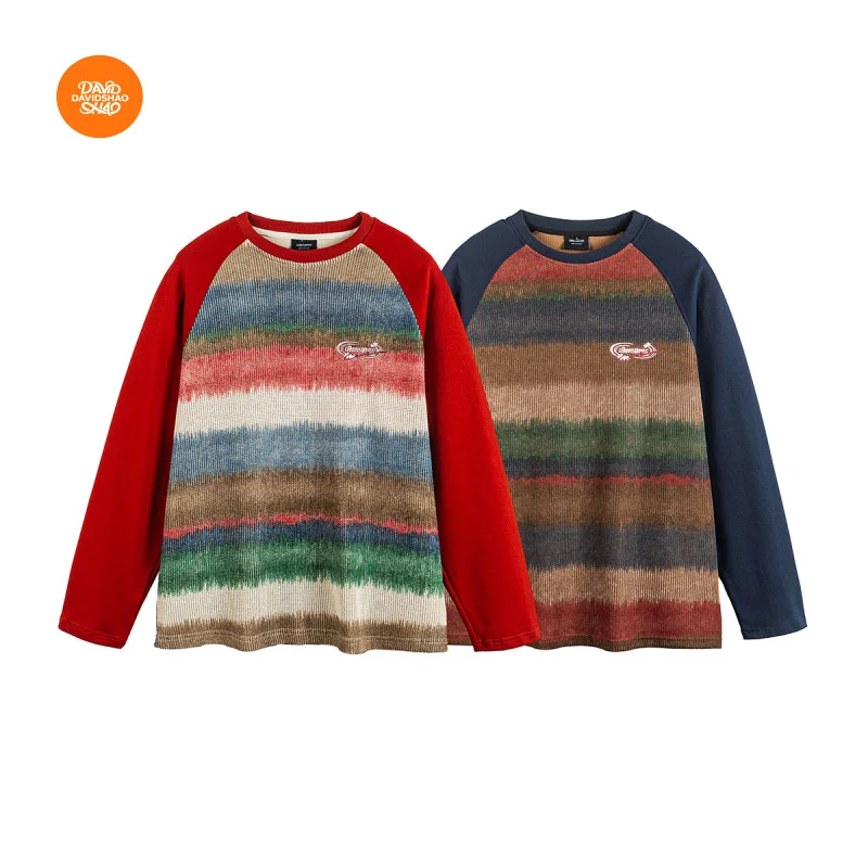 DAVIDSHAO High Quality EU US Size Luxury Casual Vintage Wear Trendy Brand Color Stripe Pullover Sweater For Men
DAVIDSHAO High Quality EU US Size Luxury Casual Vintage Wear Trendy Brand Color Stripe Pullover Sweater For Men