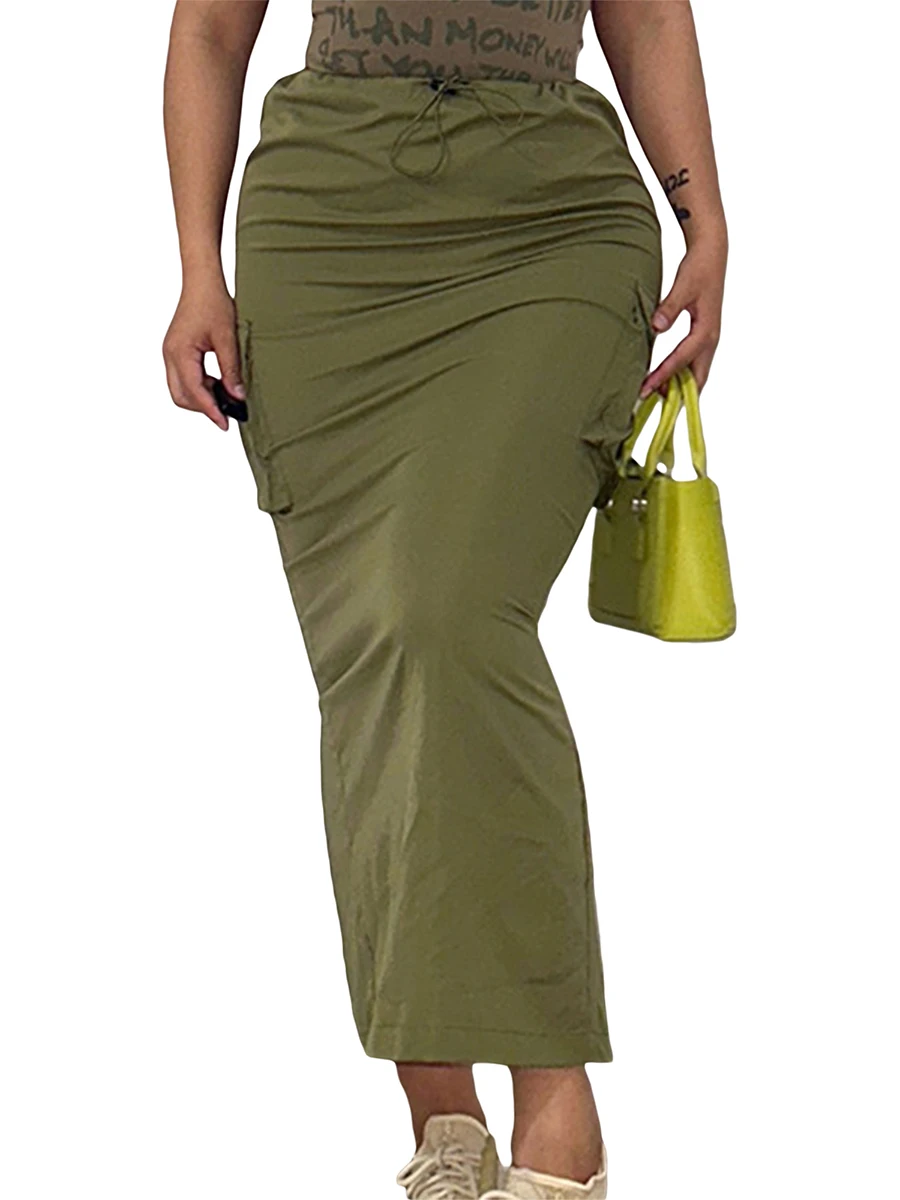 Women Y2k Bodycon Skirt Low Waist Long Half Dress Summer Spring Street Party Side Pockets Solid Color Skirt
Women Y2k Bodycon Skirt Low Waist Long Half Dress Summer Spring Street Party Side Pockets Solid Color Skirt