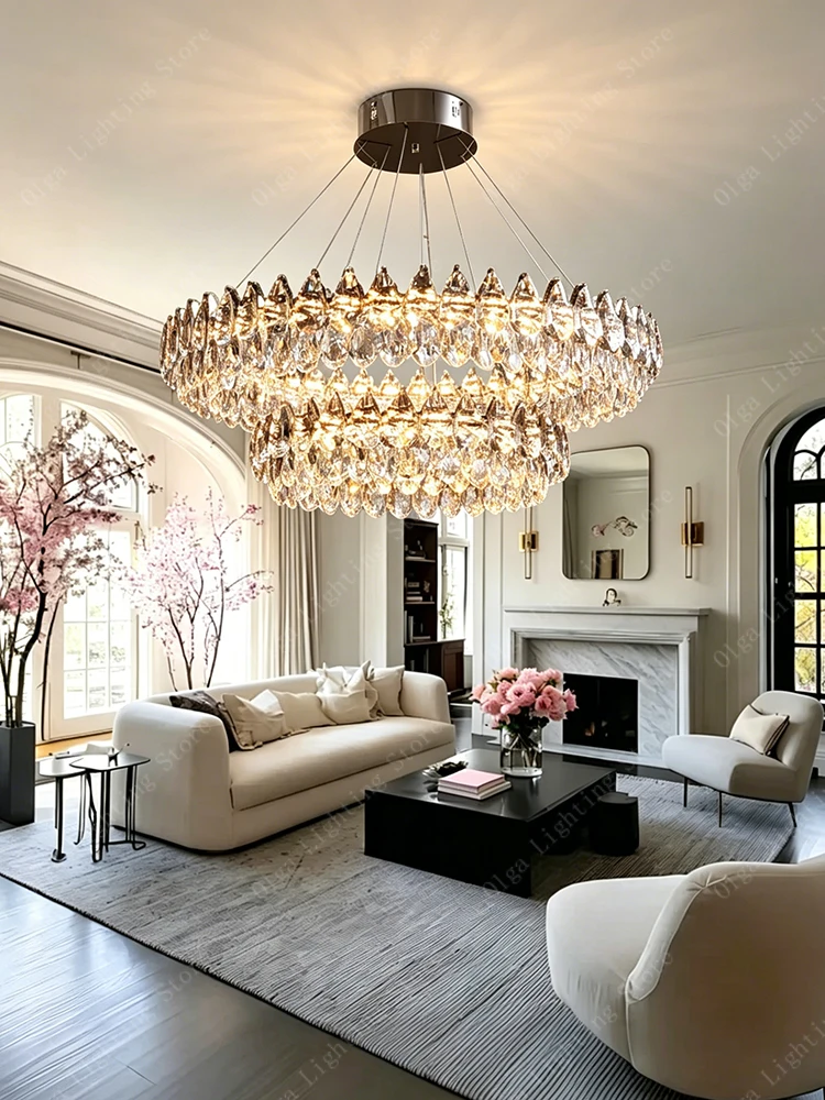 Modern Room Decor Silver K9 Crystal Stainless Steel Ceiling Pendant Lights for Bedroom Girl's Room Luxury Hanglamp Cristal Lampa
Modern Room Decor Silver K9 Crystal Stainless Steel Ceiling Pendant Lights for Bedroom Girl's Room Luxury Hanglamp Cristal Lampa