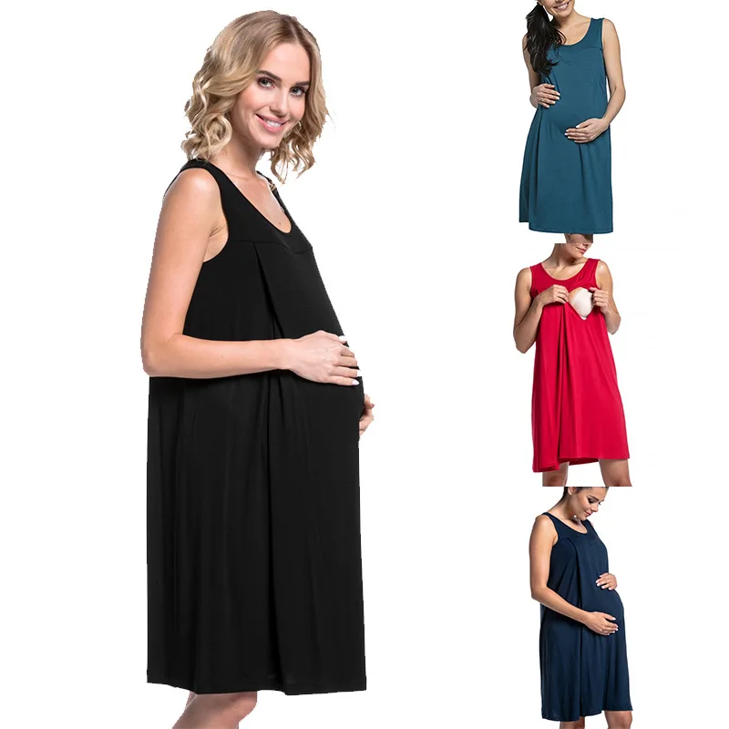 New Summer Maternity Dresses Solid Color Tank Top Round Neck Breastfeeding Clothes For Pregnant Women Maternity Photoshoot Dress
New Summer Maternity Dresses Solid Color Tank Top Round Neck Breastfeeding Clothes For Pregnant Women Maternity Photoshoot Dress