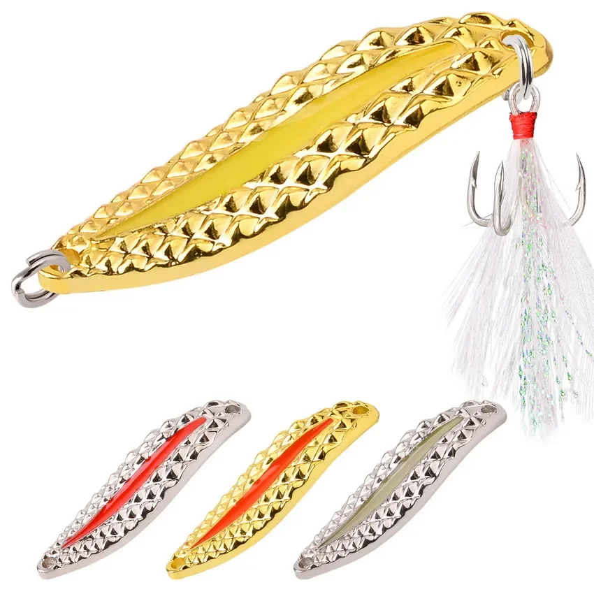 Metal Luminous Spinner Spoon Fishing Lures 2.5g 5g 7g 10g 15g 20g Gold/Silver Fish Bait Spinner Spoon Hard Lures Fishing Tackle
Metal Luminous Spinner Spoon Fishing Lures 2.5g 5g 7g 10g 15g 20g Gold/Silver Fish Bait Spinner Spoon Hard Lures Fishing Tackle