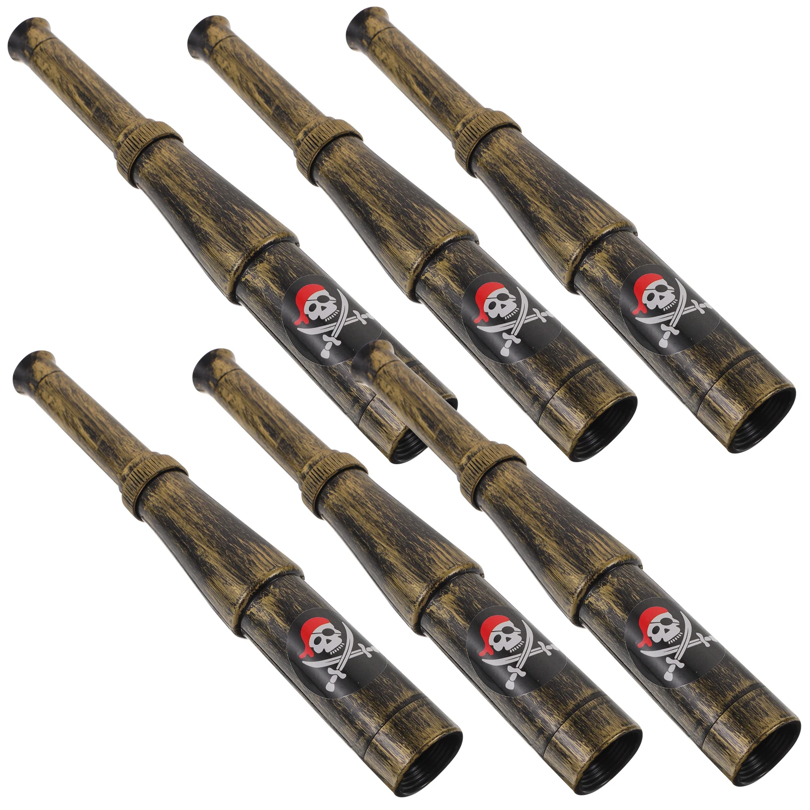 6pcs Pirate Cosplay Telescope Single Tube Portable for Kids Bronze Monocular Pirate Telescope Camping Hiking
6pcs Pirate Cosplay Telescope Single Tube Portable for Kids Bronze Monocular Pirate Telescope Camping Hiking