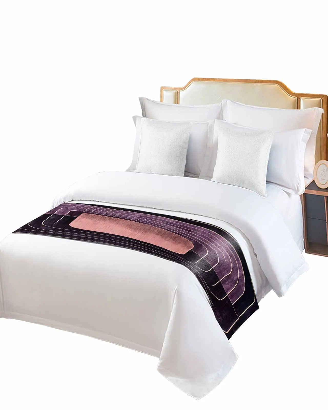 Impressionist Black Purple Line Bed Runner Luxury Hotel Bed Tail Scarf Decorative Cloth Home Bed Flag
Impressionist Black Purple Line Bed Runner Luxury Hotel Bed Tail Scarf Decorative Cloth Home Bed Flag