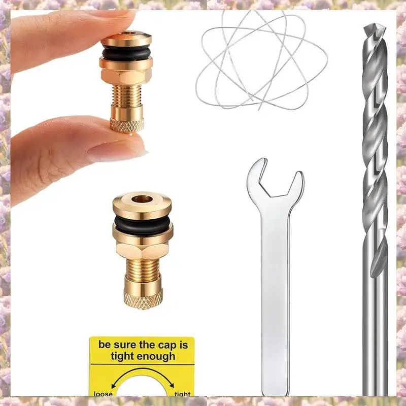 -FTGT 19 Pieces Fuel Gas Can Vent Caps Fuel Gas Can Vent Kit Can Fuel Tank Water Jug Withdrill, Wire, Wrench Andwarning Stickers
-FTGT 19 Pieces Fuel Gas Can Vent Caps Fuel Gas Can Vent Kit Can Fuel Tank Water Jug Withdrill, Wire, Wrench Andwarning Stickers