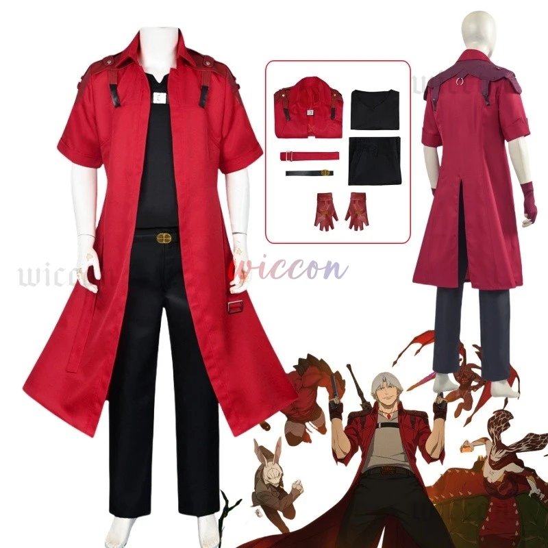 Devil Cos May Cry Dante костюмы для косплея мужская игровая форма парик красный длинный пончо куртка комплект карнавальные костюмы на Хэллоуин
Devil Cos May Cry Dante костюмы для косплея мужская игровая форма парик красный длинный пончо куртка комплект карнавальные костюмы на Хэллоуин
