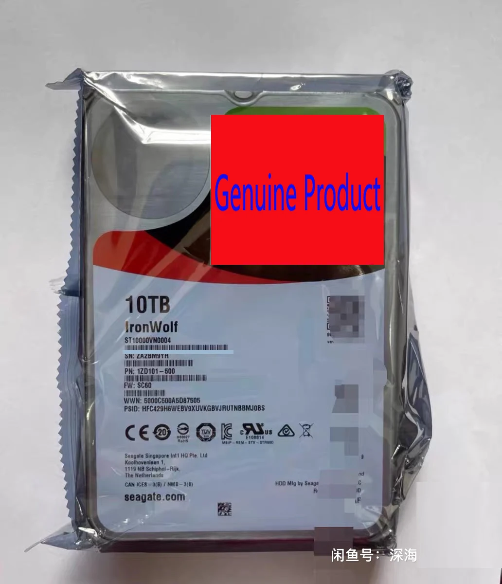 NEW IronWolf 10TB 3.5" SATA - NAS Hard Drive ST10000VN0004 7200 RPM HDD
NEW IronWolf 10TB 3.5" SATA - NAS Hard Drive ST10000VN0004 7200 RPM HDD