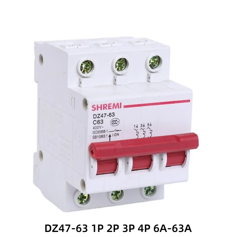 DZ47-63 Miniature Circuit Breaker 2P 6A 10A 40A 50A 63A C45 Air Switch for Electrical Protection 1P 2P 3P 4P Options Available
DZ47-63 Miniature Circuit Breaker 2P 6A 10A 40A 50A 63A C45 Air Switch for Electrical Protection 1P 2P 3P 4P Options Available