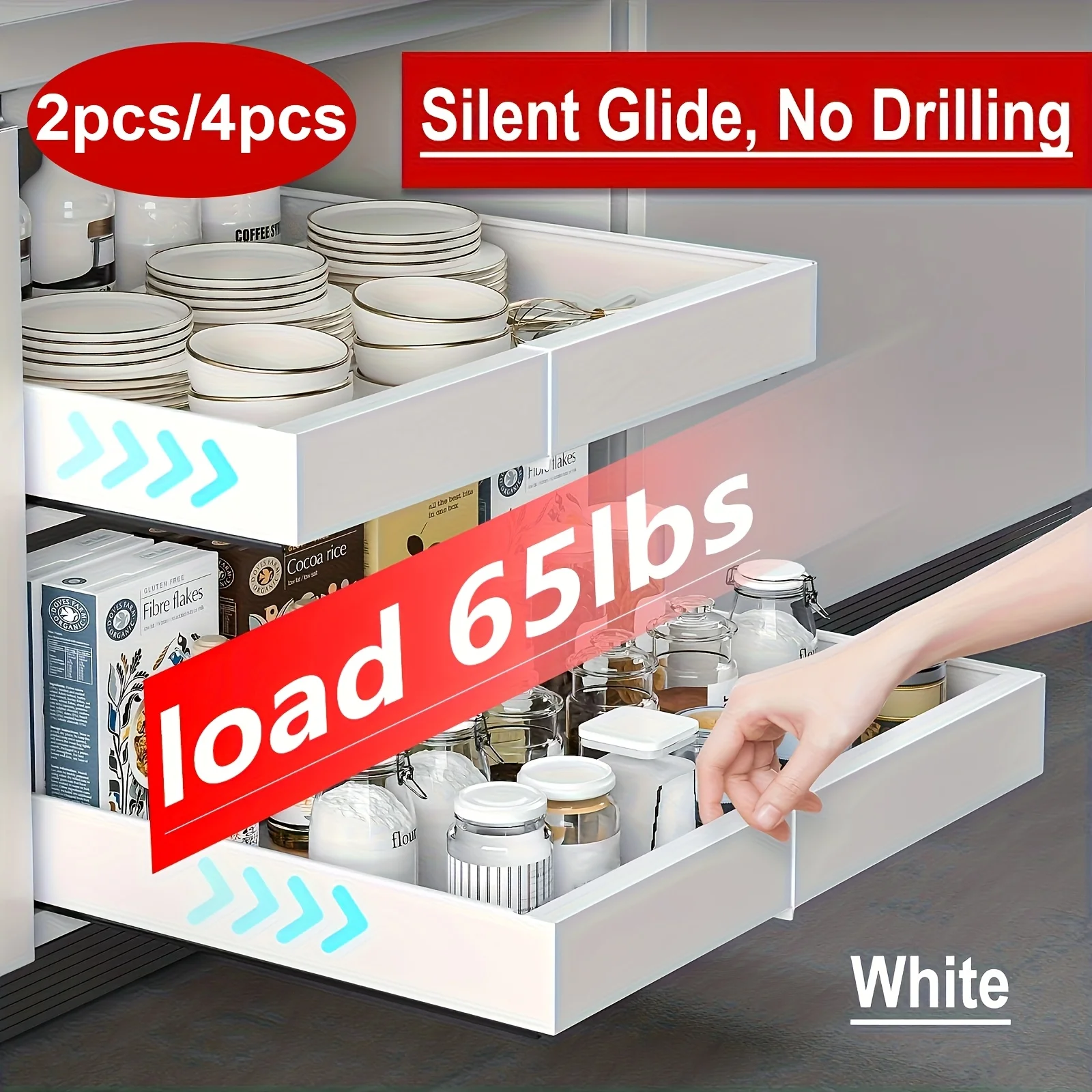 us4-Pack Expandable Pull Out Cabinet Organizer, Heavy-Duty Carbon Steel Slide-Out Drawer (12.6"-20.5"W), Silent Sliding Roll-Out Shelf with Adhesive Nano Film Or Screw Installation, Rust-Resistant Storage Rack for Kitchen, Bathroom, And Pantryd
us4-Pack Expandable Pull Out Cabinet Organizer, Heavy-Duty Carbon Steel Slide-Out Drawer (12.6"-20.5"W), Silent Sliding Roll-Out Shelf with Adhesive Nano Film Or Screw Installation, Rust-Resistant Storage Rack for Kitchen, Bathroom, And Pantryd
