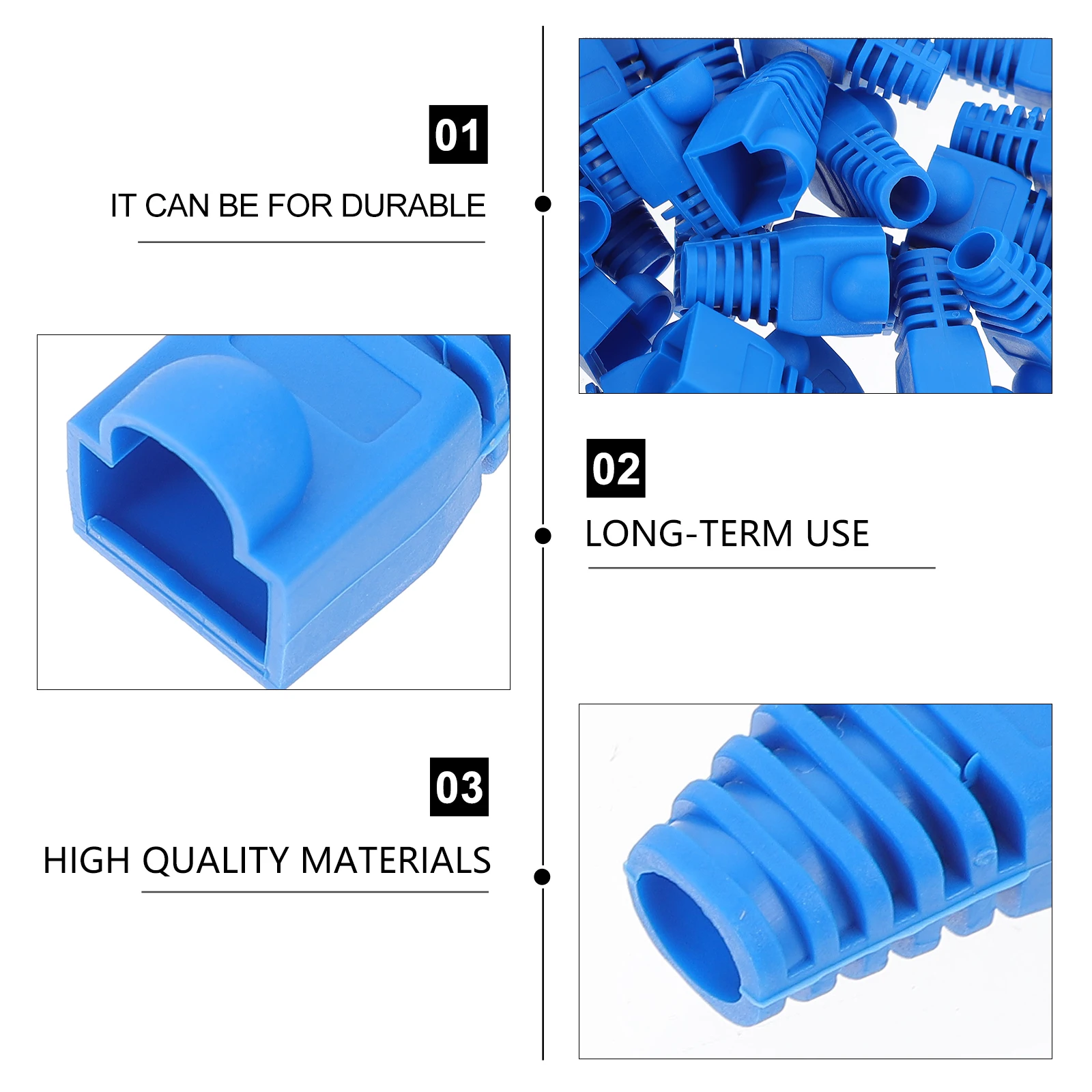 100pcs Network Cover Connector Boots Cable Sheath Plug Cap Dustproof Waterproof Connector Boots Cover Plastic
100pcs Network Cover Connector Boots Cable Sheath Plug Cap Dustproof Waterproof Connector Boots Cover Plastic