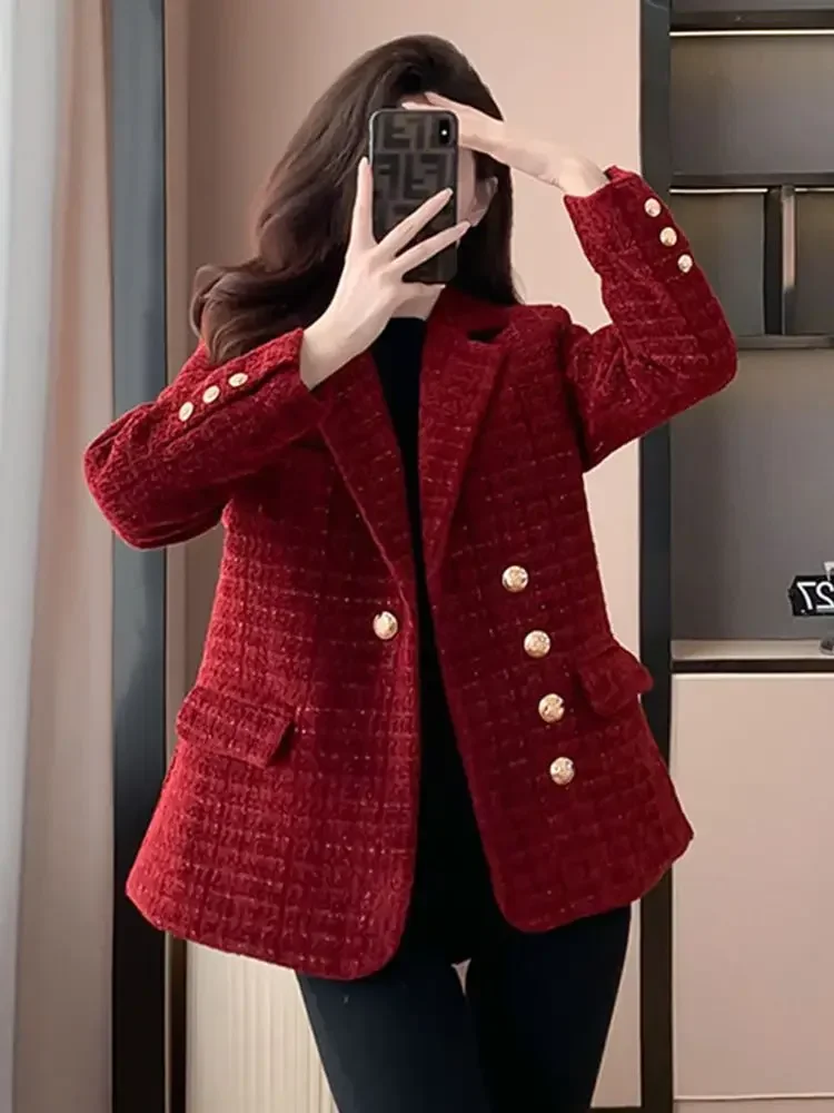 Winter Jacket Button Office Ladies Coat Luxury Brand Blazers Women Clothing Autumn Design Jacket Long Sleeve Outerwear Suits New
Winter Jacket Button Office Ladies Coat Luxury Brand Blazers Women Clothing Autumn Design Jacket Long Sleeve Outerwear Suits New
