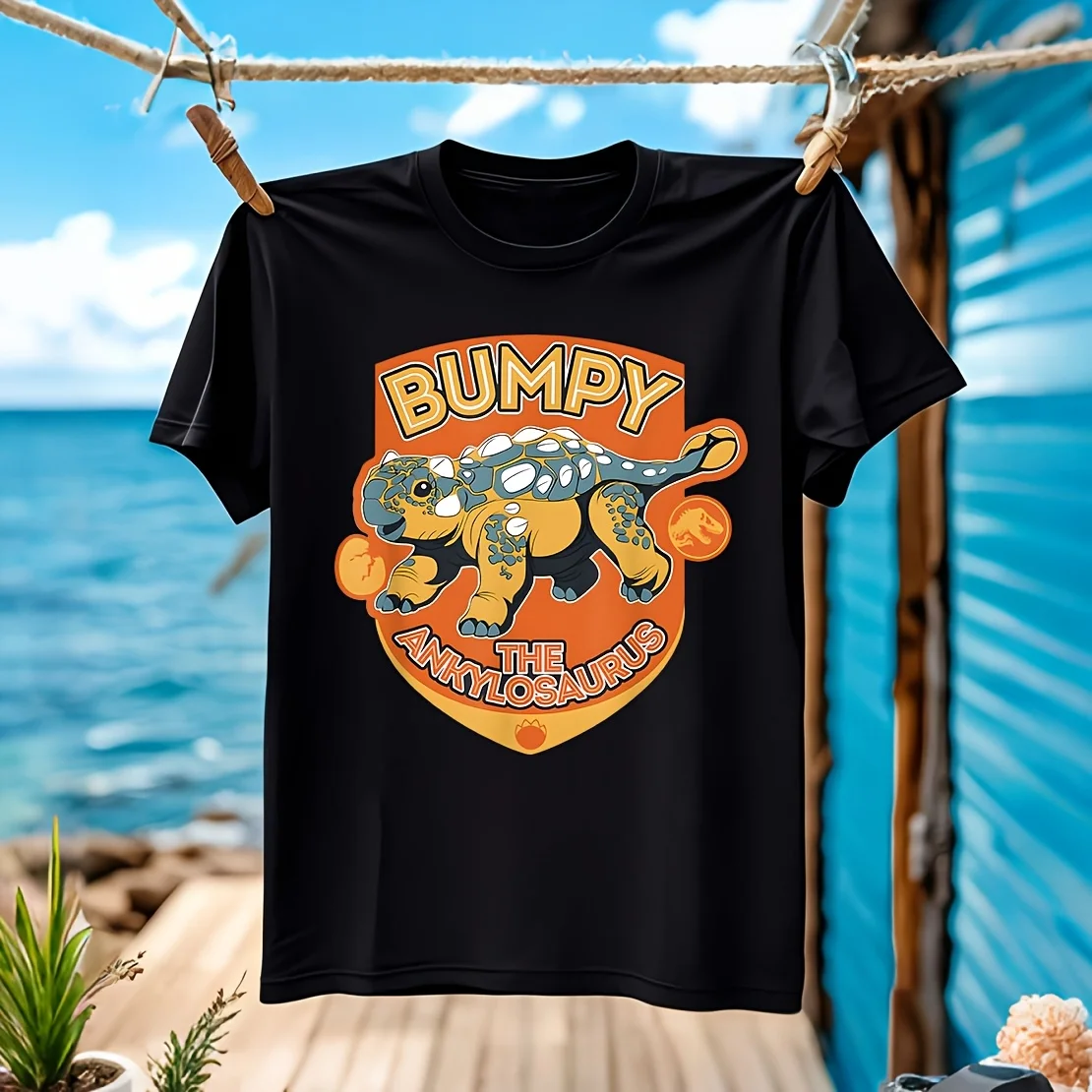 Camp Cretaceous, Bumpy The Ankylosaurus, аниме, быстросохнущая мужская футболка из 100% хлопка, повседневная, дышащая, удобная, спортивная, occa
Camp Cretaceous, Bumpy The Ankylosaurus, аниме, быстросохнущая мужская футболка из 100% хлопка, повседневная, дышащая, удобная, спортивная, occa