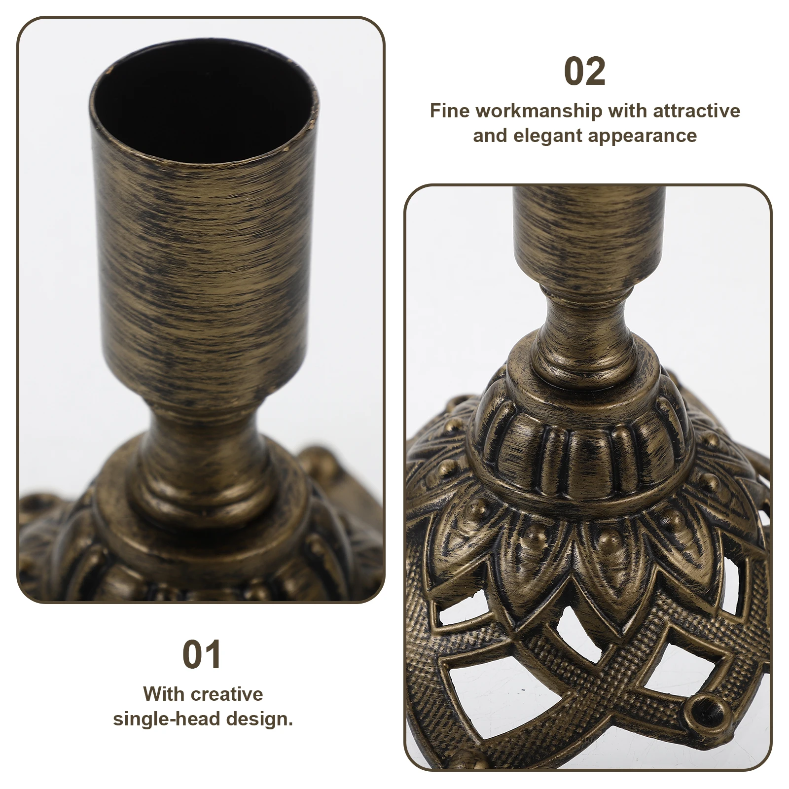 Vintage Style Candlestick Metal Decorative Holder For Wedding Party Table Centerpiece Desktop Ornament Retro Taper
Vintage Style Candlestick Metal Decorative Holder For Wedding Party Table Centerpiece Desktop Ornament Retro Taper