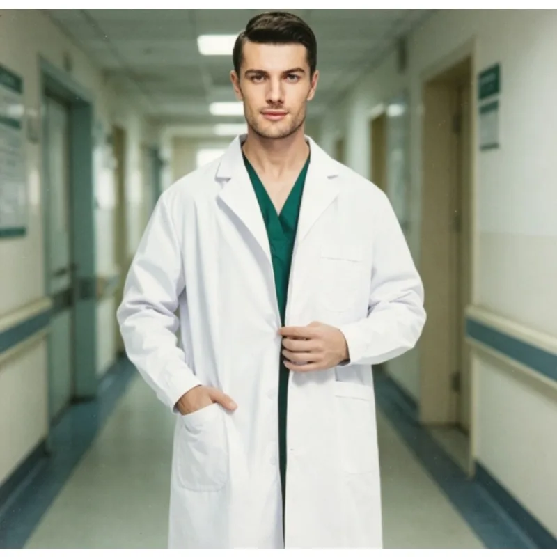 Unisex White Lab Coat Long Short Sleeve for Doctor Nurse Student Hospital Pharmacy Clinic Workwear
Unisex White Lab Coat Long Short Sleeve for Doctor Nurse Student Hospital Pharmacy Clinic Workwear