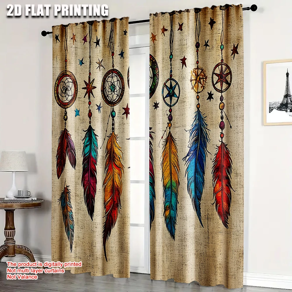 2pcs, Minimalist Curtains 2D print Vintage Feather Polyester Woven (without rod) Versatile All Use for Study, Living Room,
2pcs, Minimalist Curtains 2D print Vintage Feather Polyester Woven (without rod) Versatile All Use for Study, Living Room,