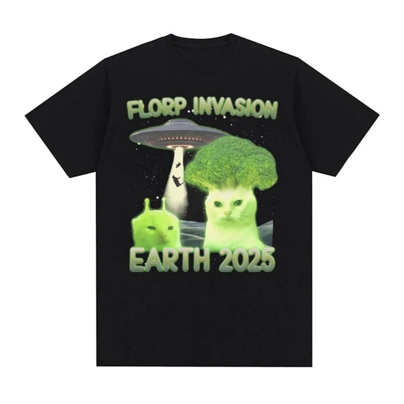 Винтажные футболки Florp Invasion Earth 2025, забавные футболки Alien Brainrot Cat Dank Meme, мужская и женская одежда, футболки большого размера с короткими рукавами
Винтажные футболки Florp Invasion Earth 2025, забавные футболки Alien Brainrot Cat Dank Meme, мужская и женская одежда, футболки большого размера с короткими рукавами