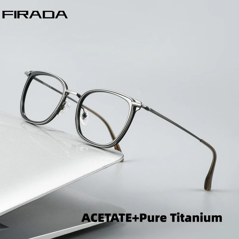 Очки FIRADA Fashion Luxury Ultra Light 2026: Ретро-квадратные оправы из ацетата и чистого титана для мужчин и женщин, модель 69909CN
Очки FIRADA Fashion Luxury Ultra Light 2026: Ретро-квадратные оправы из ацетата и чистого титана для мужчин и женщин, модель 69909CN