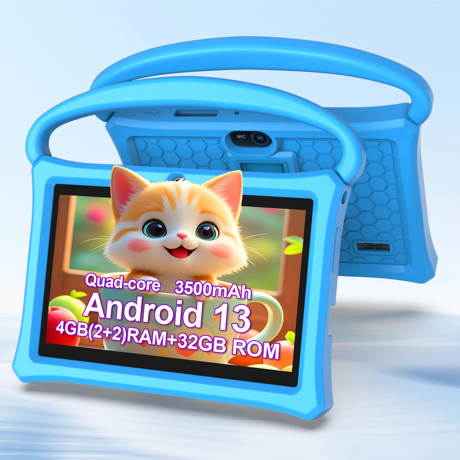 Планшет Android 13, 7-дюймовый детский планшет, четырехъядерный процессор, 4 ГБ (2G+2G-расширение памяти) ОЗУ+32 ГБ ПЗУ, с Parental contr
Планшет Android 13, 7-дюймовый детский планшет, четырехъядерный процессор, 4 ГБ (2G+2G-расширение памяти) ОЗУ+32 ГБ ПЗУ, с Parental contr