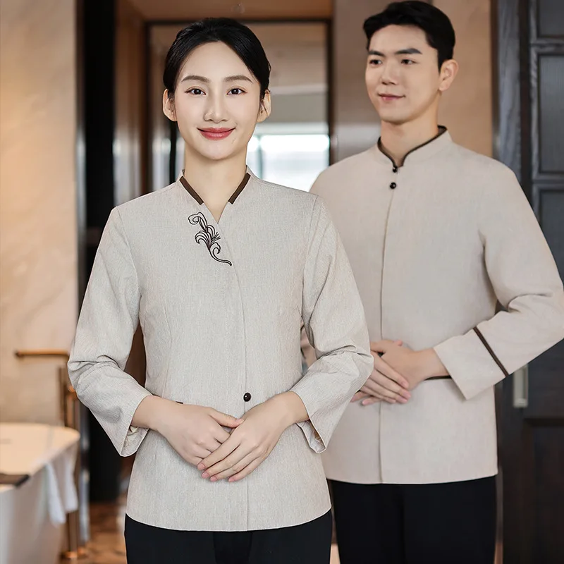 Cleaning Staff Long Sleeve Workwear Autumn Winter Hotel Room Hospital Property Community Cleaning Worker Set with Printed Text
Cleaning Staff Long Sleeve Workwear Autumn Winter Hotel Room Hospital Property Community Cleaning Worker Set with Printed Text