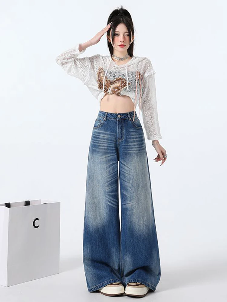WCFCX STUDIO Vintage Loose Washed Wide Leg Pants 2025 New Women's Harajuku Casual Jeans Y2K Baggy Denim Trouser
WCFCX STUDIO Vintage Loose Washed Wide Leg Pants 2025 New Women's Harajuku Casual Jeans Y2K Baggy Denim Trouser