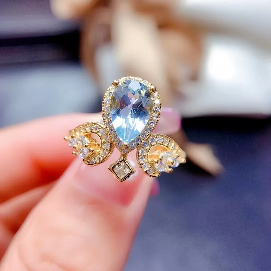 Natural Blue Topa Women Ring 925 Sterling Silver Free Shipping on Fine Jewelry Gifts
Natural Blue Topa Women Ring 925 Sterling Silver Free Shipping on Fine Jewelry Gifts