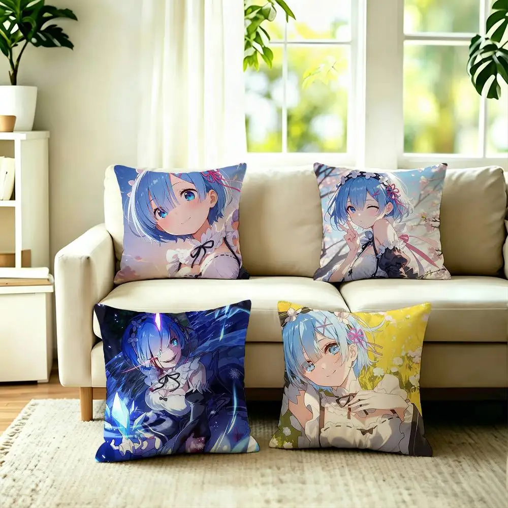 Cute Anime Character Rem Square Double-Sided printed Pillow Case Bedroom Bedside Pillow Sofa Cushion Cover
Cute Anime Character Rem Square Double-Sided printed Pillow Case Bedroom Bedside Pillow Sofa Cushion Cover