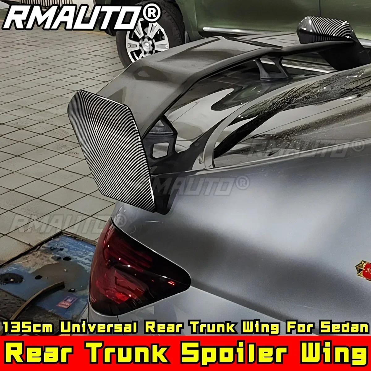 For Sedan 135cm Universal Rear Trunk Wing Carbon Fiber Look GT Style Car Rear Trunk Spoiler Trunk Wing Body Kit Car Accessories
For Sedan 135cm Universal Rear Trunk Wing Carbon Fiber Look GT Style Car Rear Trunk Spoiler Trunk Wing Body Kit Car Accessories