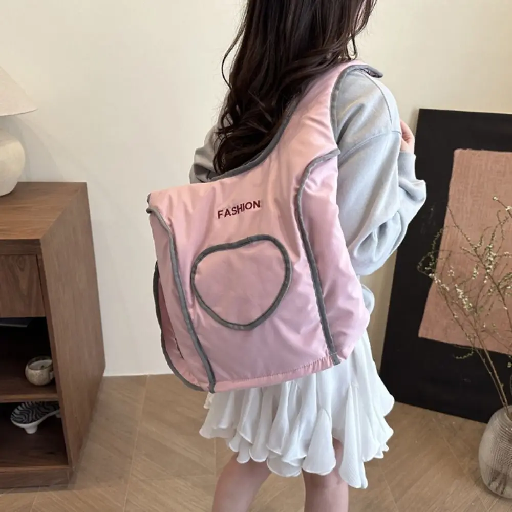 Cute Letter Embroidery Love Vest Backpack Nylon Large Capacity Students School Bag Storage Bag Korean Style Shoulder Bag Travel
Cute Letter Embroidery Love Vest Backpack Nylon Large Capacity Students School Bag Storage Bag Korean Style Shoulder Bag Travel