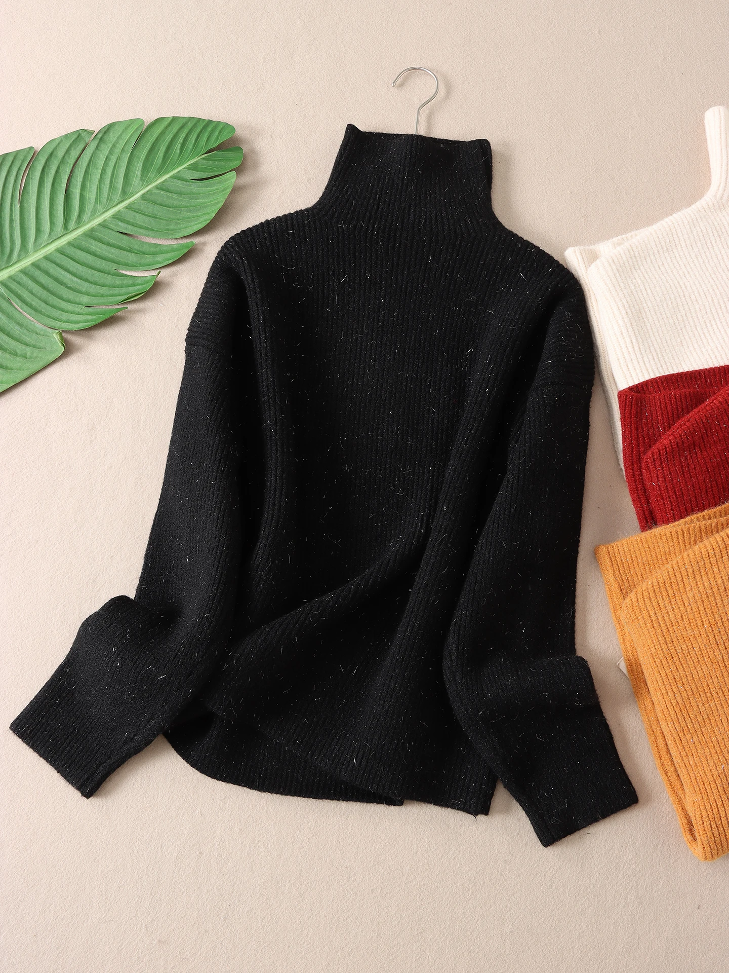 Korean Sle High Collar Knitted Sweater Women's Thiened Loose Silver Tead Long Sve Warm Winter Top Night Star Pat...
Korean Sle High Collar Knitted Sweater Women's Thiened Loose Silver Tead Long Sve Warm Winter Top Night Star Pat...