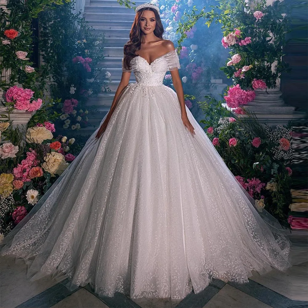 2023 New Style Luxury Wedding Dresses Lace Appliques 3D Flowers Off The Shoulder A Line Bridal Beach Gowns Vestido De Noiva
2023 New Style Luxury Wedding Dresses Lace Appliques 3D Flowers Off The Shoulder A Line Bridal Beach Gowns Vestido De Noiva