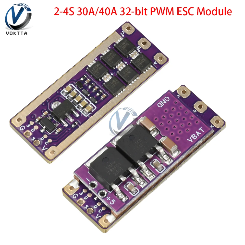 2-4S 30A/40A 32-bit PWM ESC Module AM32 Miniature Brushless Motor Speed Controller for Crawler Model Aircraft Motor
2-4S 30A/40A 32-bit PWM ESC Module AM32 Miniature Brushless Motor Speed Controller for Crawler Model Aircraft Motor
