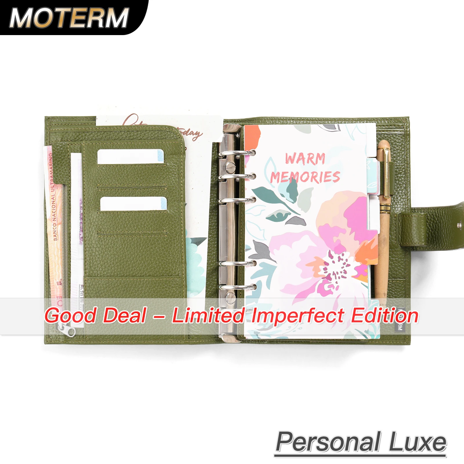 Ограниченная серия: Планер Moterm Luxe 2.0 Personal Size с кольцевым механизмом 30 мм, блокнот-ежедневник из натуральной зернистой кожи
Ограниченная серия: Планер Moterm Luxe 2.0 Personal Size с кольцевым механизмом 30 мм, блокнот-ежедневник из натуральной зернистой кожи