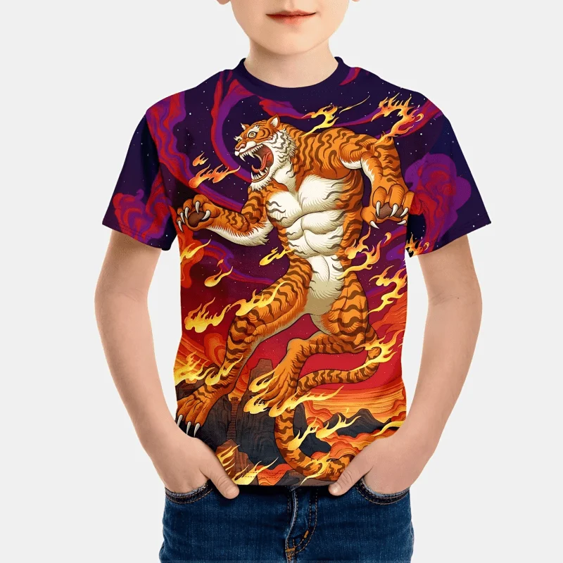 Baby Boy 3D Tiger Print T-shirt Infant Toddler Child Pullover Short Sleeve Breathable Quick Drying Sweatshirt Baby Clothes 3-13Y
Baby Boy 3D Tiger Print T-shirt Infant Toddler Child Pullover Short Sleeve Breathable Quick Drying Sweatshirt Baby Clothes 3-13Y