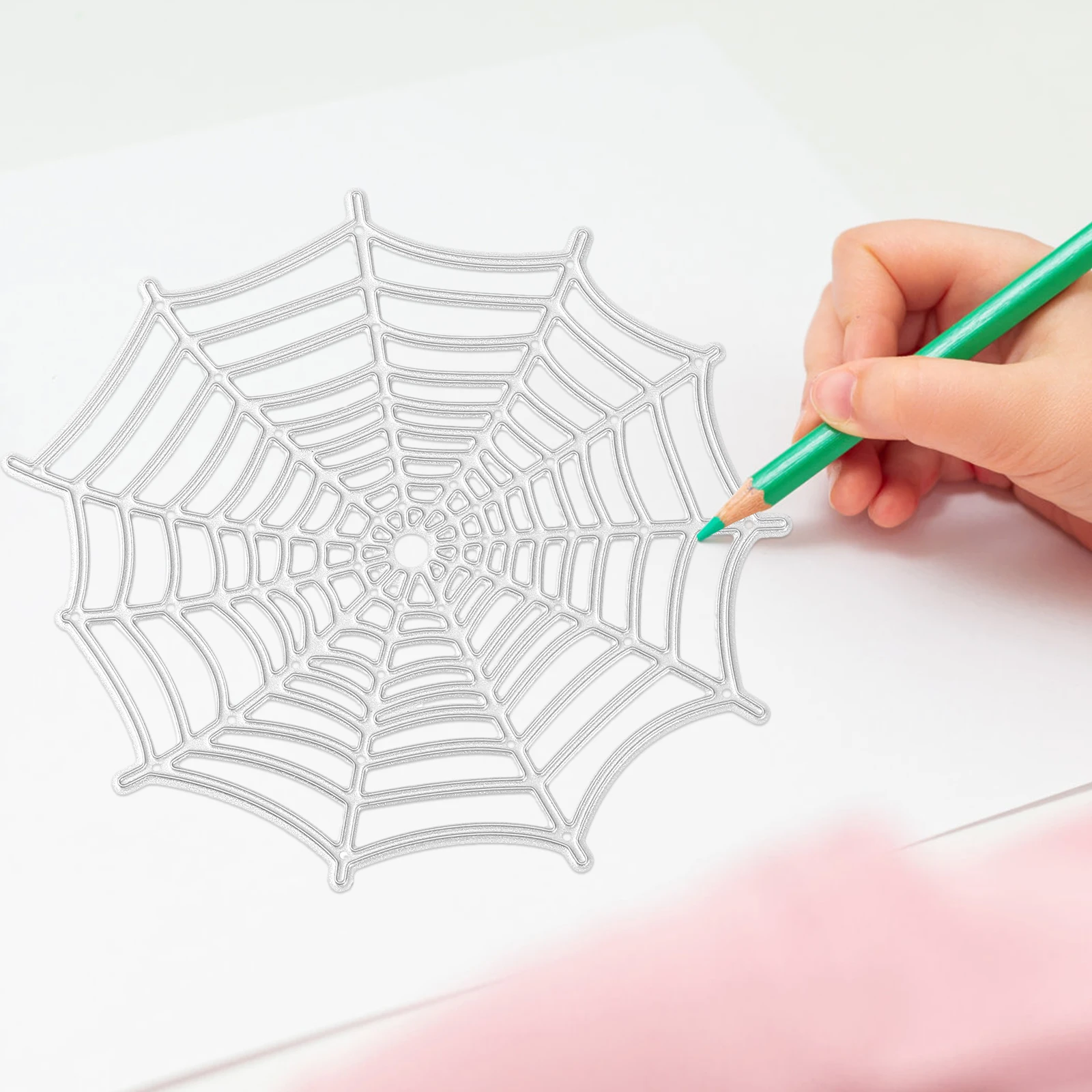2 Pcs Knife Mold Set Spider Web Stencils Embossing Template Crafts DIY Halloween Die for Card Making Carbon Steel 
2 Pcs Knife Mold Set Spider Web Stencils Embossing Template Crafts DIY Halloween Die for Card Making Carbon Steel