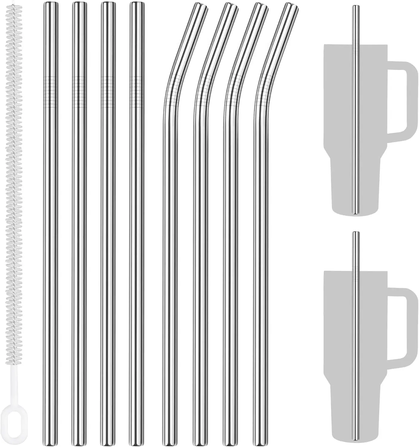 Набор из 8 соломинок из нержавеющей стали с щеткой для чистки для стаканов объемом 40 унций, можно мыть в посудомоечной машине
Набор из 8 соломинок из нержавеющей стали с щеткой для чистки для стаканов объемом 40 унций, можно мыть в посудомоечной машине
