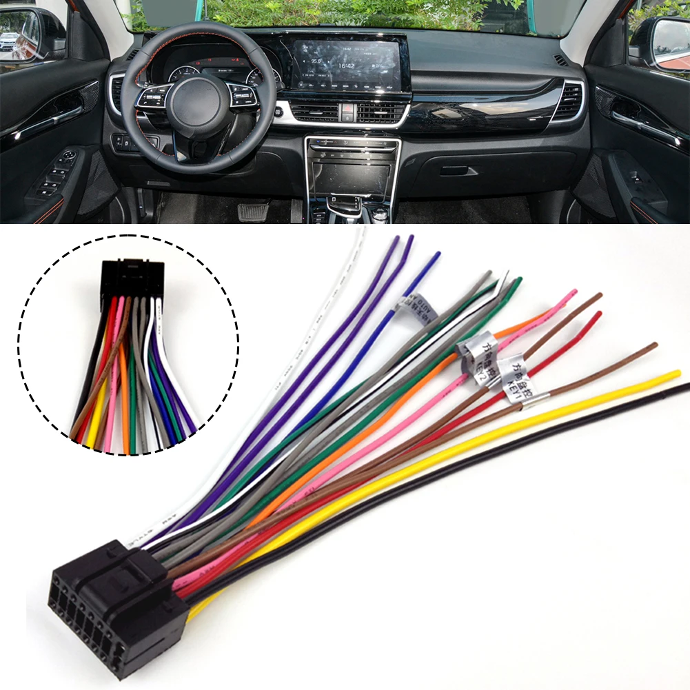 16pin Car Radio Audio Power Cord Car Radio Multimedia Video Player Harness Black Replacement Car Part
16pin Car Radio Audio Power Cord Car Radio Multimedia Video Player Harness Black Replacement Car Part
