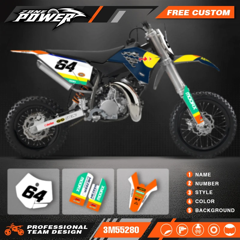 Powerzone Custom Team Decals Stickers Kits for KTM SX50 SX 50 2009-2015 Number Number Background Custom
Powerzone Custom Team Decals Stickers Kits for KTM SX50 SX 50 2009-2015 Number Number Background Custom