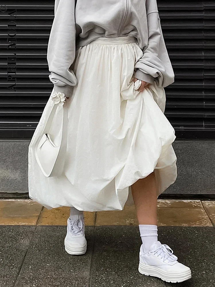 White Black Solid Flowy Fashion Loose Party Skirts 2025 Summer Flower Bud Midi Long Skirt High Waist Ball Gown A Line Skater
White Black Solid Flowy Fashion Loose Party Skirts 2025 Summer Flower Bud Midi Long Skirt High Waist Ball Gown A Line Skater