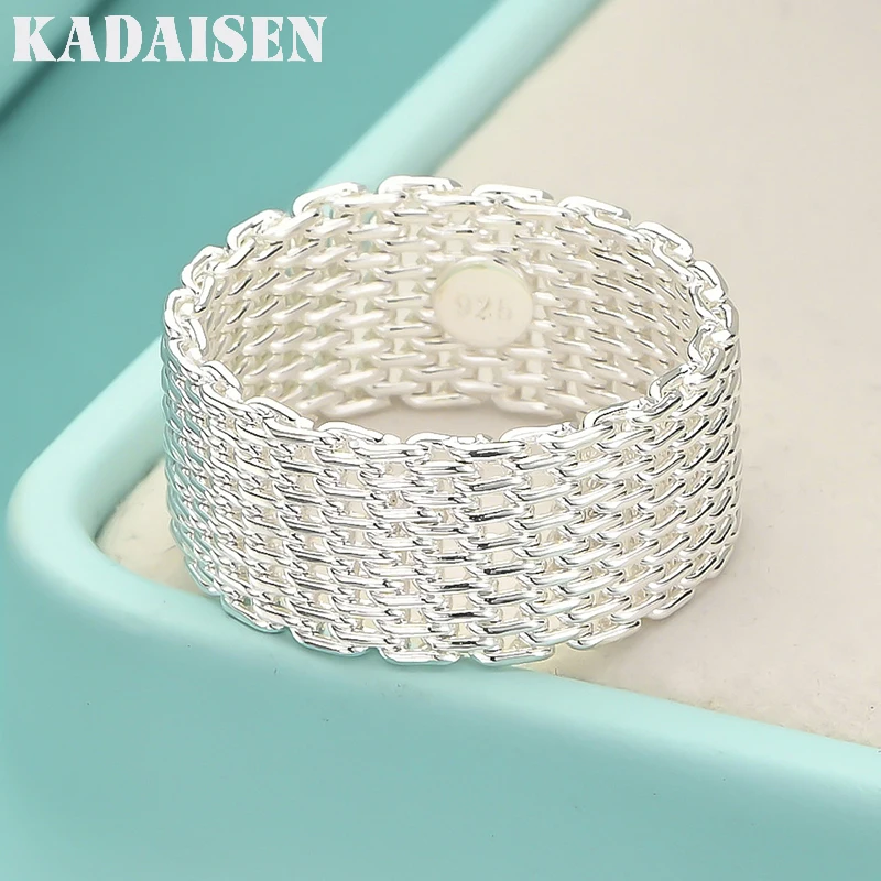 Fashion 925 Sterling Silver Ring Mesh Interwoven Ring For Woman Fashion Jewelry Gift
Fashion 925 Sterling Silver Ring Mesh Interwoven Ring For Woman Fashion Jewelry Gift