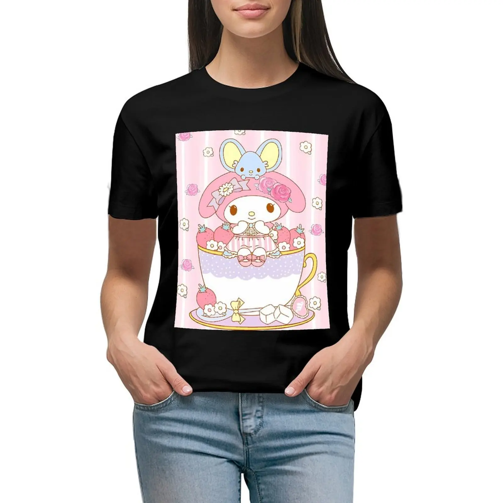 Модная футболка Sanrio Melody Y2k, женская одежда, летние повседневные милые футболки, одежда
Модная футболка Sanrio Melody Y2k, женская одежда, летние повседневные милые футболки, одежда