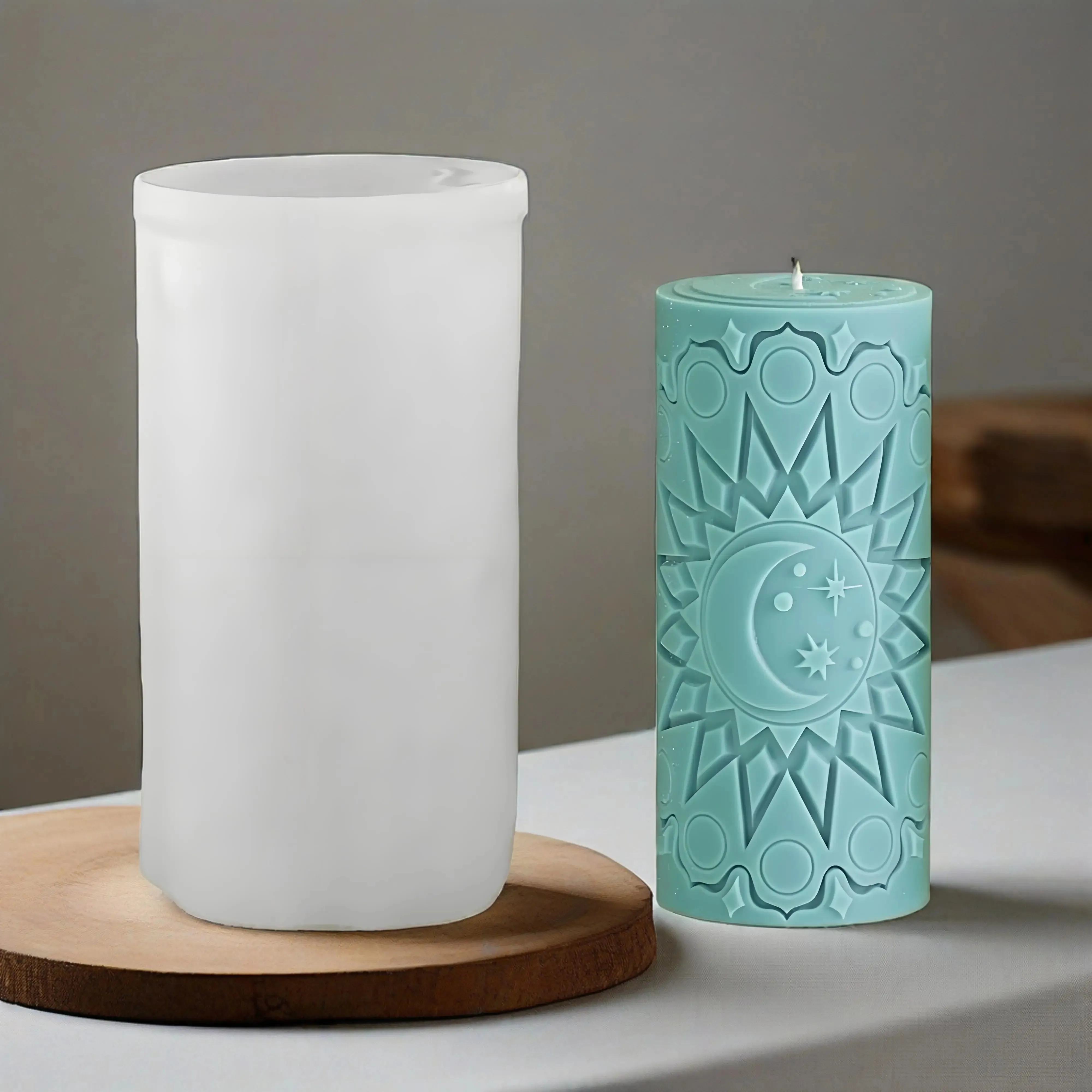 2026New Vintage Moon Pattern Pillar Candle Mold, Column Silicone Mold for Soy Wax Candle, Aromatherapy Candle, Gypsum, Plaster
2026New Vintage Moon Pattern Pillar Candle Mold, Column Silicone Mold for Soy Wax Candle, Aromatherapy Candle, Gypsum, Plaster