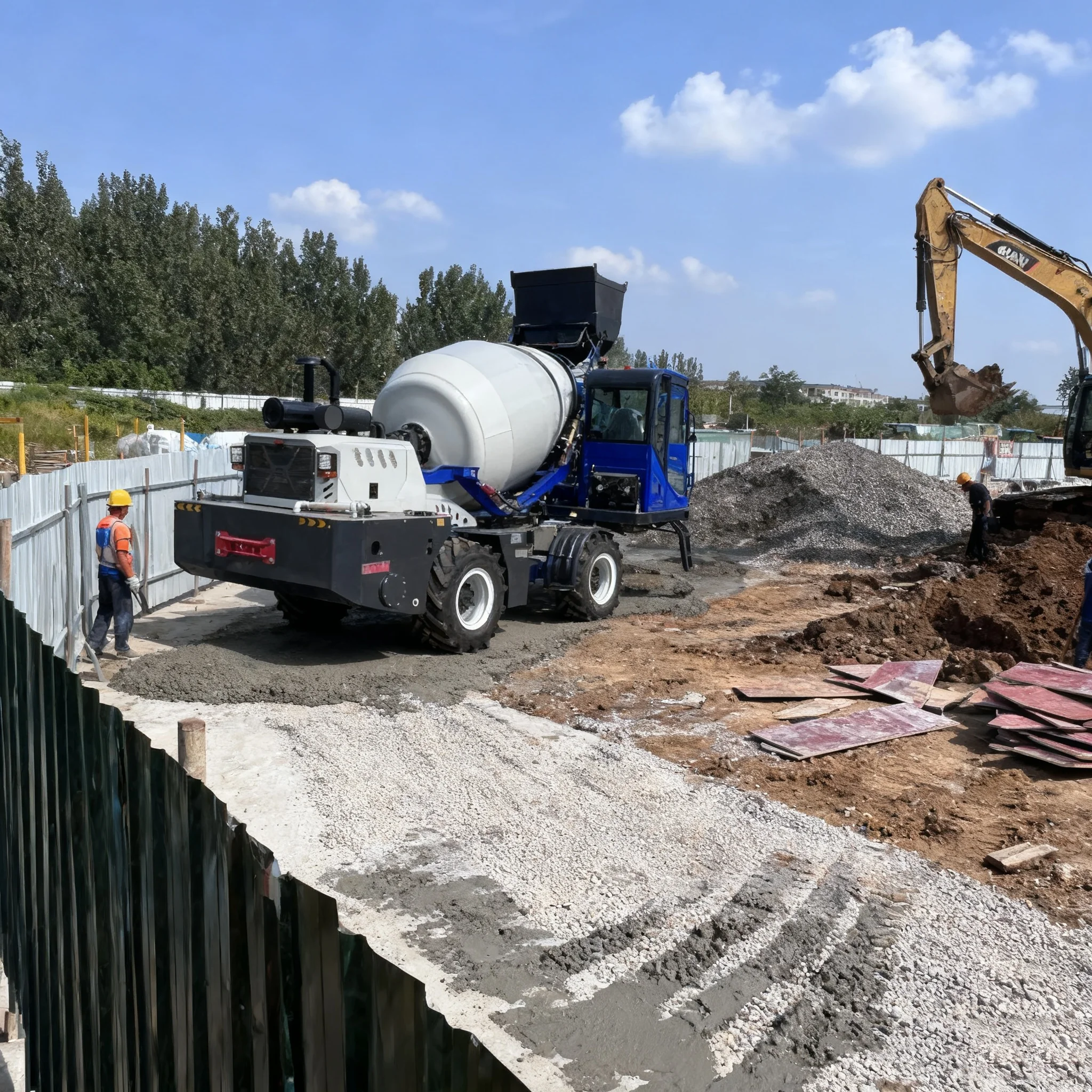 Chinese small self loading concrete mixer truck concrete trailer concrete mixer
Chinese small self loading concrete mixer truck concrete trailer concrete mixer