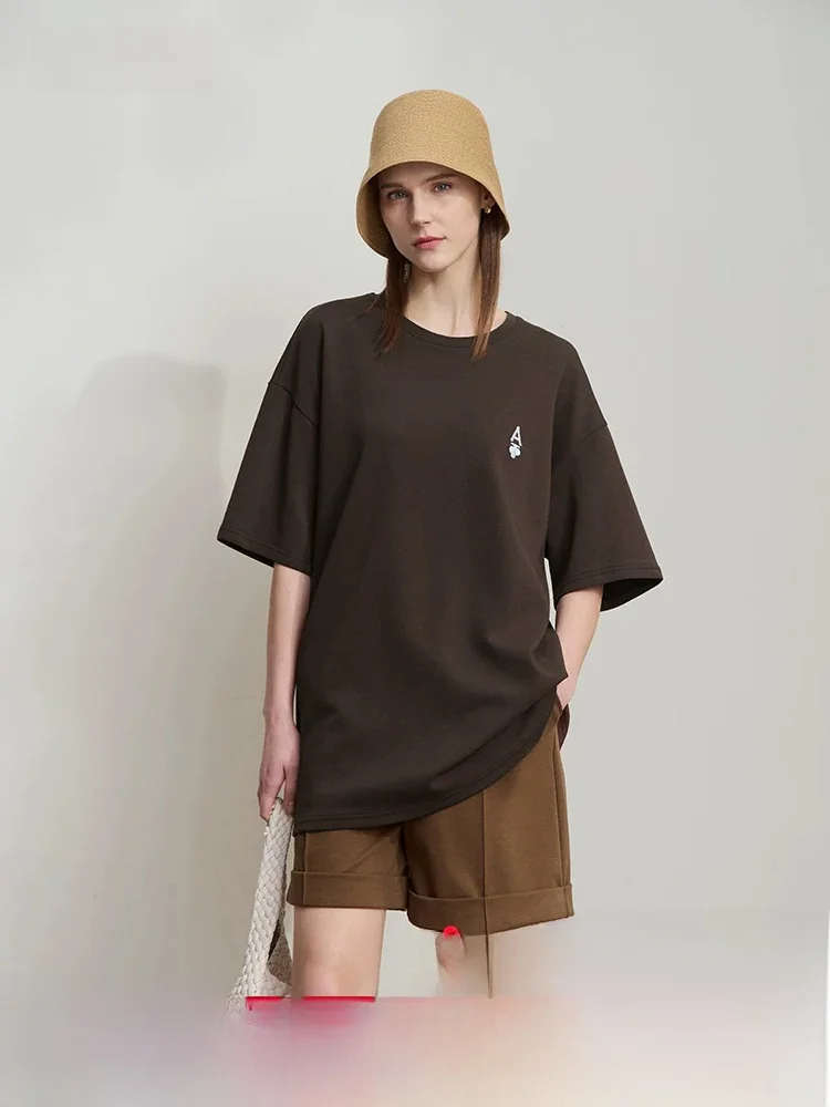 Spring New round Neck Short Sleeve Letter Embroidery Air Layer T-Shirt Women Super Loose Elastic Casual Top Brand
Spring New round Neck Short Sleeve Letter Embroidery Air Layer T-Shirt Women Super Loose Elastic Casual Top Brand